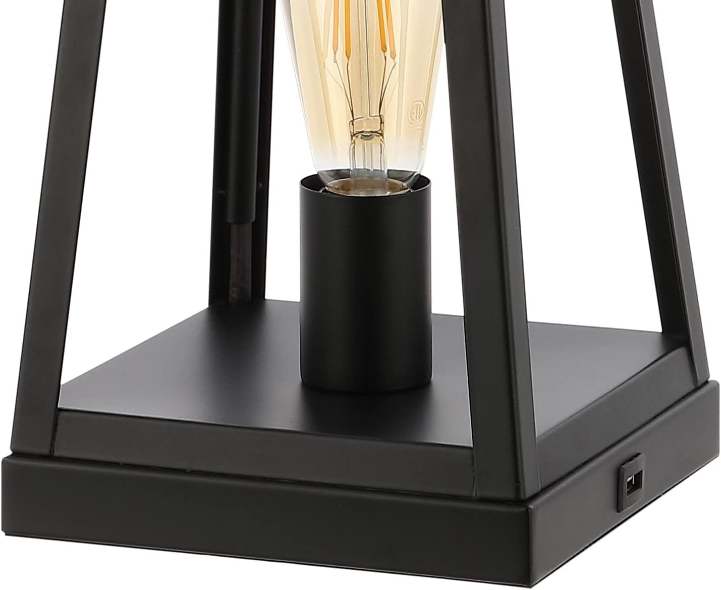 JONATHAN Y JYL8503A Waylon 28.5" Classic Industrial Iron Nightlight LED Table Lamp with USB Charging Port Modern Contemporary Bedside Desk Nightstand Lamp for Bedroom Living Room, Black