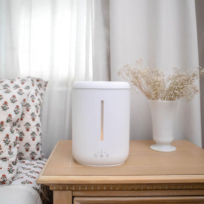 EssentialMist Essential Oil Humidifier and Diffuser, 3 Timer Settings, Night Light Mode, White