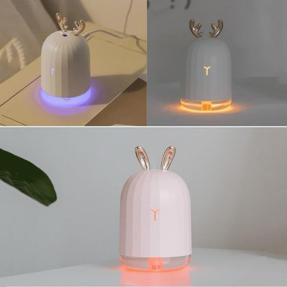 Humidifier 220ML Ultrasonic Air Humidifier Aroma Essential Oil Diffuser for Home Car USB Fogger Mist Maker with LED Night Lamp(Pink)