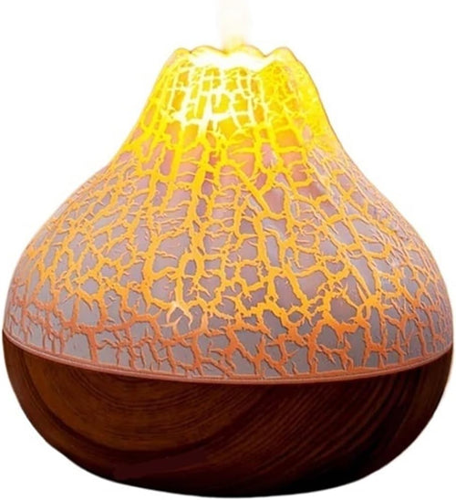 Humidifier, 300ml Volcano Air Humidifier Desktop Electric USB Water Mist Diffuser Purifier Air Freshener With 7 Colors Night,for Bedroom(White Crackle)