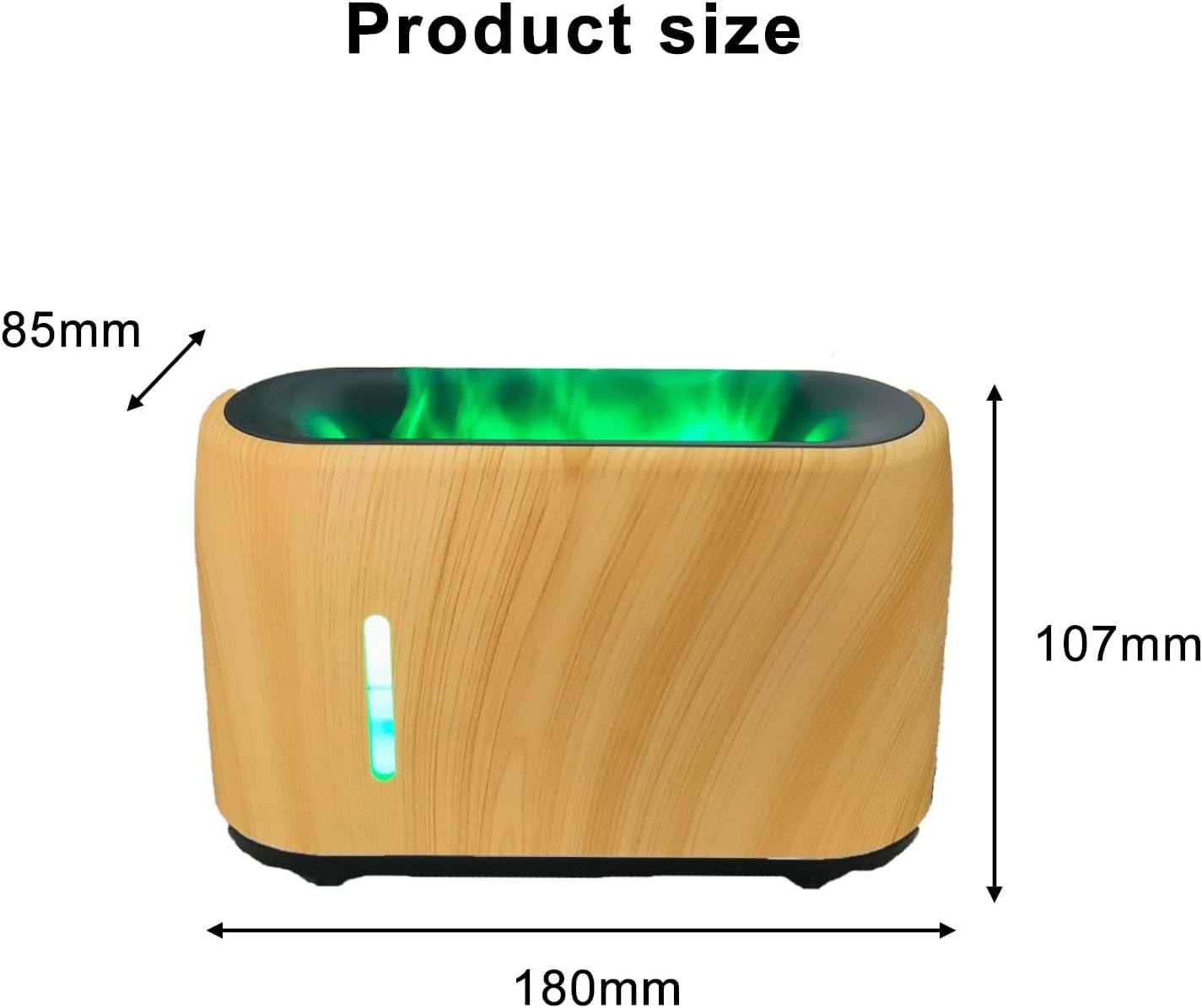 2 In 1 Air Purifier and Humidifier,Flame Humidifier,7 Flame Light Colors,Fine Mist Water Shortage And Power Outage Silent Humidification Relaxing and Comfortable,A white,US