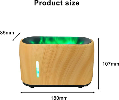 2 In 1 Air Purifier and Humidifier,Flame Humidifier,7 Flame Light Colors,Fine Mist Water Shortage And Power Outage Silent Humidification Relaxing and Comfortable,A white,US