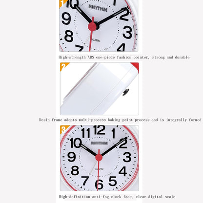 Alarm Clock Beside ﻿ Small Silent Alarm Clock with Night Light, Battery Operated, Desk Clock for Bedroom and Home Decoration Smart Alarm Clock(Blue)