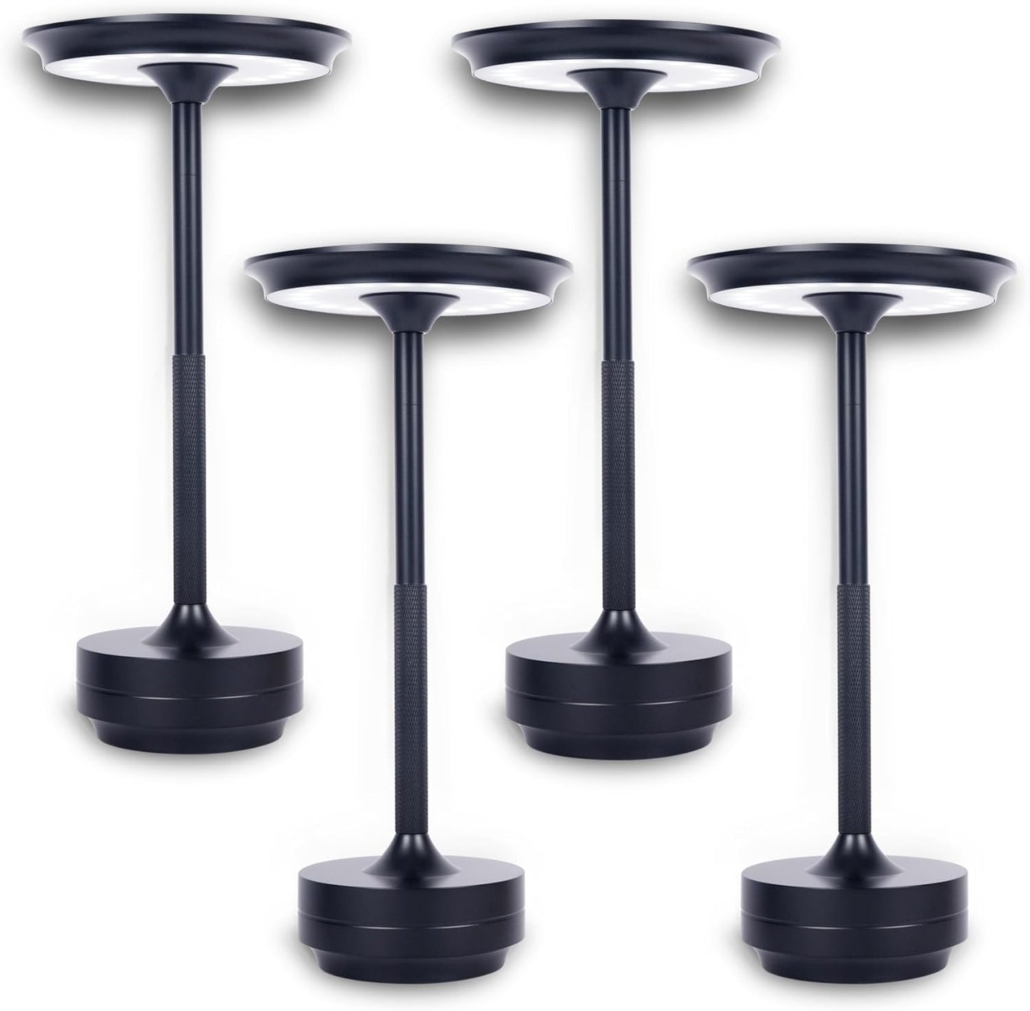 Cordless Table Lamps Rechargeable, Portable Battery Operated Lamp, Stepless Dimming LED Table Light with Memory Function, for Outdoor/Dinner/Patio/Restaurant, (Gold 4 Pack)