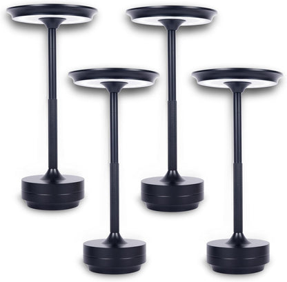 Cordless Table Lamps Rechargeable, Portable Battery Operated Lamp, Stepless Dimming LED Table Light with Memory Function, for Outdoor/Dinner/Patio/Restaurant, (Gold 4 Pack)