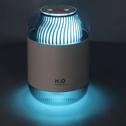 Humidifier 1000ml USB Charging Aromatherapy Diffuser with LED Night Light ABS Double Cool Mist Humidifier for Spa Home Yoga Office (Blue)(Pink)