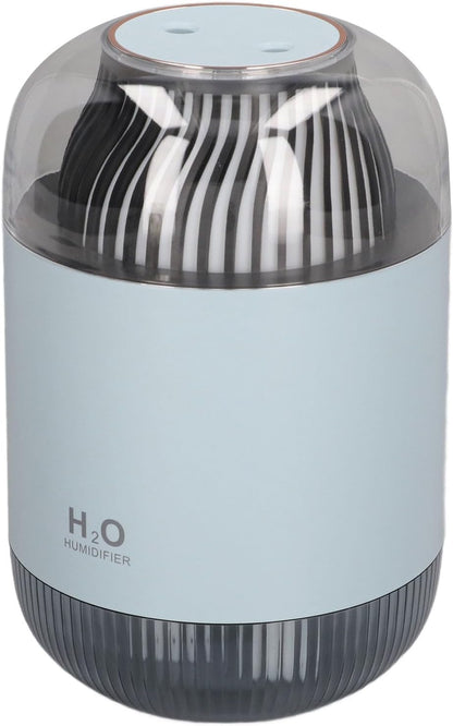 Humidifier 1000ml USB Charging Aromatherapy Diffuser with LED Night Light ABS Double Cool Mist Humidifier for Spa Home Yoga Office (Blue)(Pink)