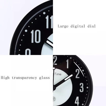 VSULZVNU Alarm Clock Rechargeable Luminous Alarm Clock, Non-Ticking, Louder Bell for Heavy Sleepers, Ideal for Bedroom, Home Office and Dorm Room Smart Alarm Clock (Color : Black)