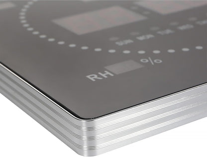 JEKKAH Family Living Room Wall Clock Smart Clock Large Screen Hourly Silent Alarm Clock Home Use, 12/24 Hours, Bedroom Alarm Clock, Living Room