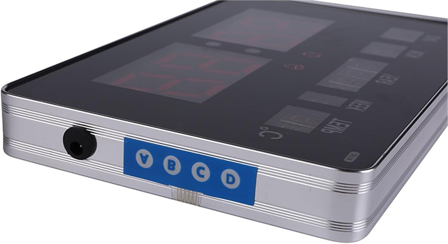 JEKKAH Family Living Room Wall Clock Smart Clock Large Screen Hourly Silent Alarm Clock Home Use, 12/24 Hours, Bedroom Alarm Clock, Living Room