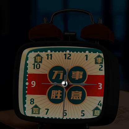 Alarm Clock,Clocks Bedside,3" Retro Alarm Clock, Battery Operated, Light Function, Small Silent Alarm Clock for Bedroom, Nightstand, Office Table Smart Alarm Clock(OneColor)