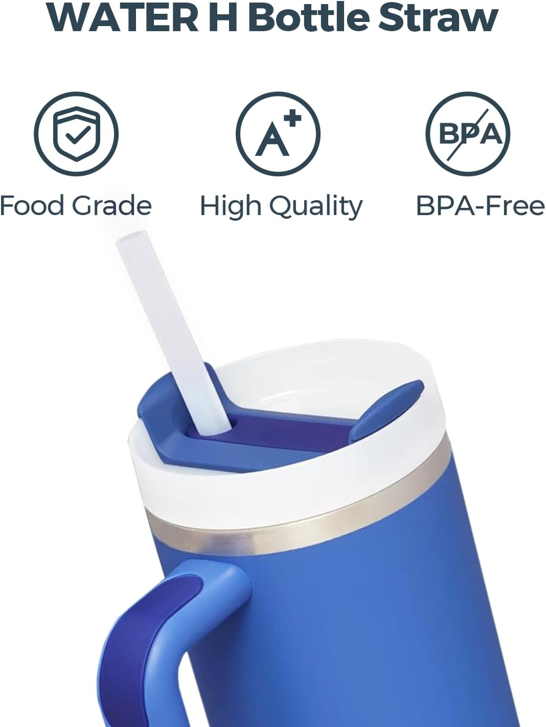 WATERH Vita Smart Water Bottle with Reminder to Drink Water, BPA-Free Vacuum Insulated Water Bottles with Straw, Bluetooth Intake Water Tracking Bottle, Ideal for Gift (18 oz)