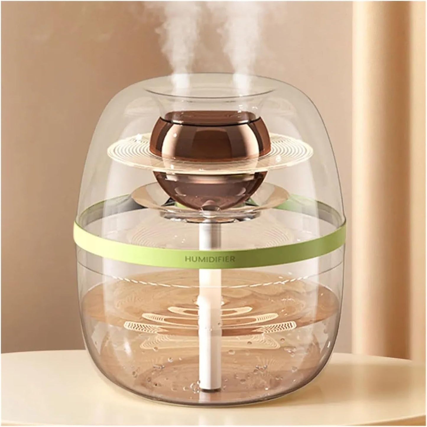 Humidifiers, Double Spray Humidifier With Night Light Cool Mist Humidifier For Bedroom Living Room,for Bedroom(Green)