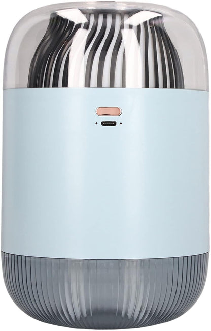 Humidifier 1000ml USB Charging Aromatherapy Diffuser with LED Night Light ABS Double Cool Mist Humidifier for Spa Home Yoga Office (Blue)(Pink)