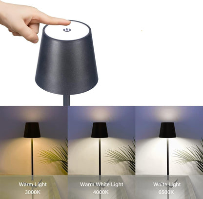 Cordless LED Desk Lamp 2-Pack, 3-Color Stepless Dimming, Rechargeable, for Bedroom/Desk/Café/Restaurant Suitable for bedrooms, Living Rooms, Offices, Book(Yellow 2 Pack)