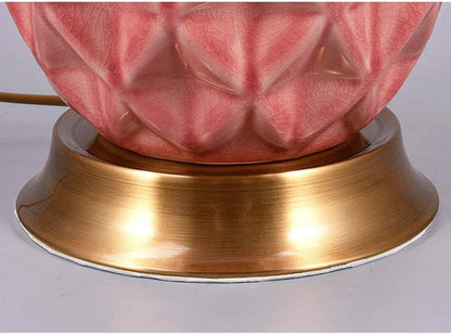 Table lamp New Chinese Ceramic Table Bedroom Bedside Living Room Large Creative Retro Wind Network red(Green)