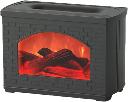 EVTSCAN Cool Mist Humidifier - 270ml Simulated Fireplace Design Air Aroma Diffuser Humidifier, Power Off Protection Fire Diffuser for Home(White)