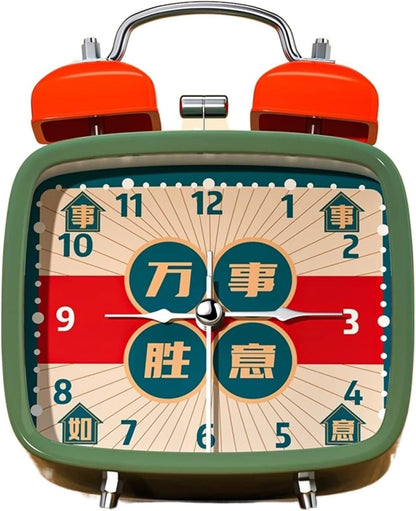 Alarm Clock,Clocks Bedside,3" Retro Alarm Clock, Battery Operated, Light Function, Small Silent Alarm Clock for Bedroom, Nightstand, Office Table Smart Alarm Clock(OneColor)