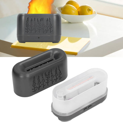 200ml 100‑240V USB Charging Black Wood Grain Humidifier, Mini Essential Oil Diffuser Humidifier, Low Noise Desktop Humidifier for Home Office(US)