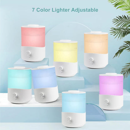 2.5L Humidifiers for Bedroom Office, Top Fill Knob Control Cool Mist Ultrasonic Humidifiers With 7 Color Night Light, Support Essential Oil