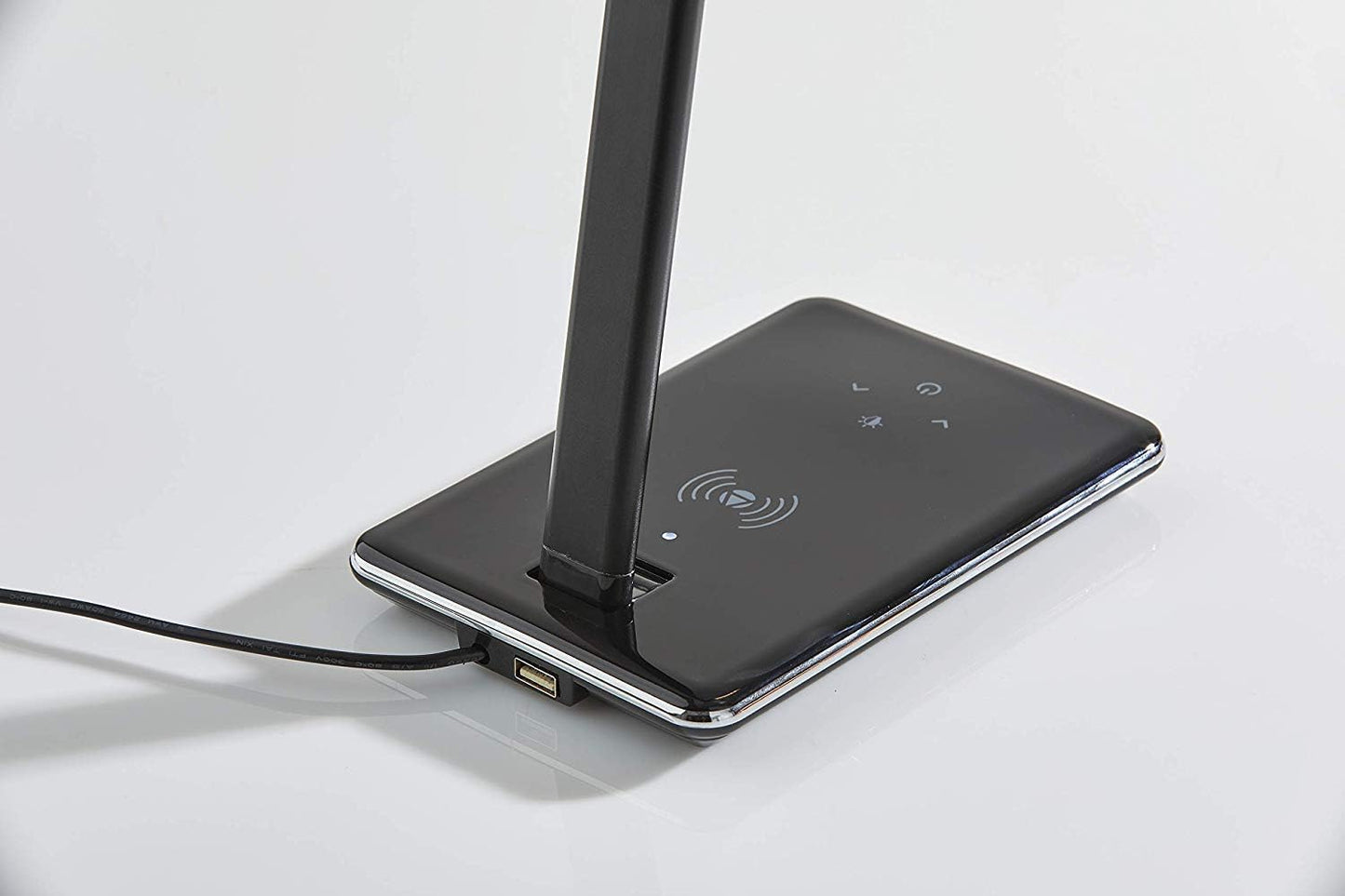 Adesso Simplee Declan LED Multi-Function Desk Lamp, Smart, 3 Color Temperature Modes, Improved Wellness and Circadian Rhythm, Qi Wireless Charging, Dimmer Touch Switch, 5ft, White