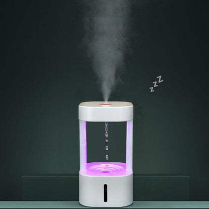 ViaGasaFamido Cool Mist Humidifier Diffuser 7 Colors Nightlight Aromatherapy Essential Oil with Levitating Water Drop for Bedroom Home Office Gift