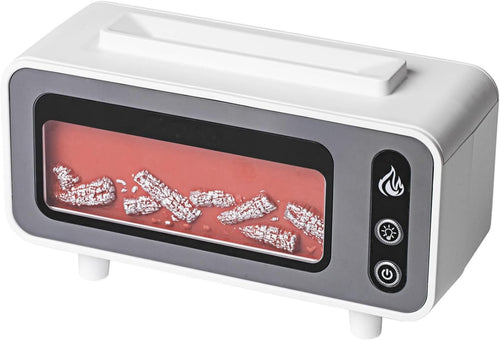 Flame Aroma Diffuser,Fireplace Humidifier,Colorful Flame Night Light,Nano Spray Silent Humidification Water Shortage Protection Cool Mist Humidifiers for Baby Bedroom Office,Black