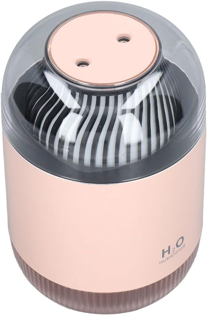 Humidifier 1000ml USB Charging Aromatherapy Diffuser with LED Night Light ABS Double Cool Mist Humidifier for Spa Home Yoga Office (Blue)(Pink)