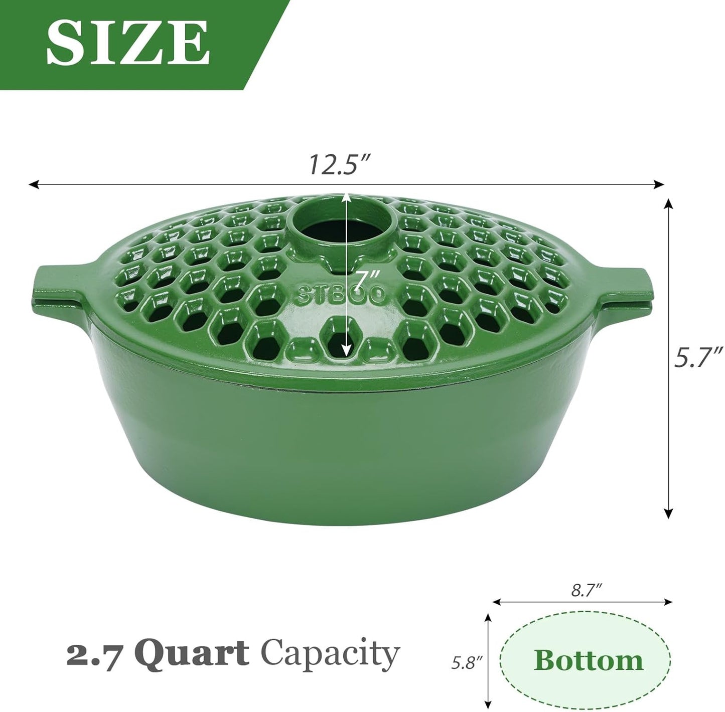 Wood Stove Steamer, Cast Iron Fireplace Humidifier, Indoor Humidifier for Home Heating, Black Bowl Fireplace Stove Covers Accessories Decorative, Matte Black Finish, Rust Resistant, 2.7 Quart Capacity