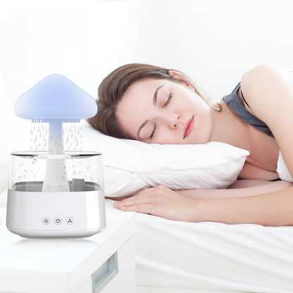 Cloud Humidifiers, Water Drip Humidifiers, Mushroom Essential Oil Diffuser Mood Light Air Humidifier with 7 Changing Colors