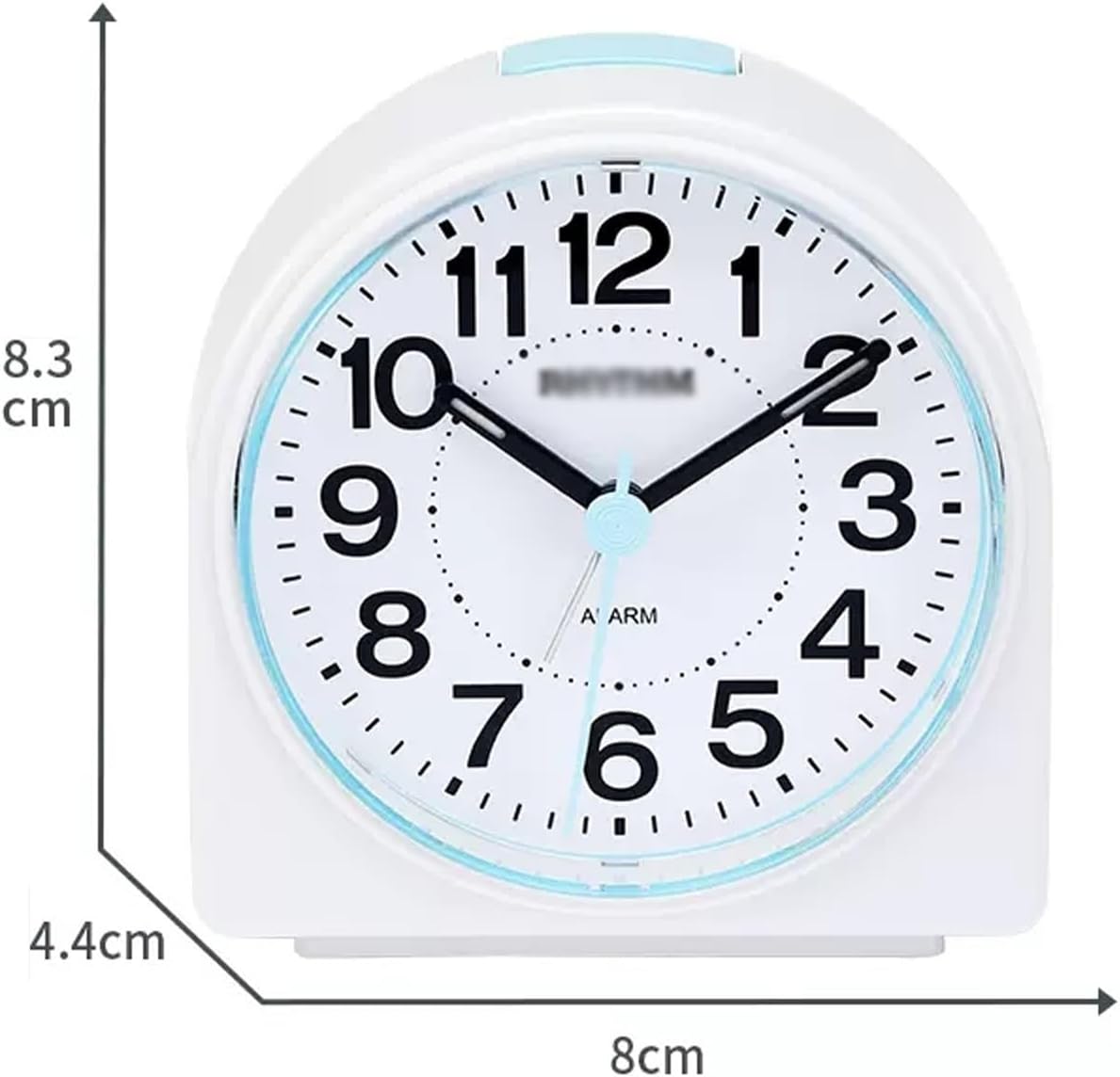 Alarm Clock Beside ﻿ Small Silent Alarm Clock with Night Light, Battery Operated, Desk Clock for Bedroom and Home Decoration Smart Alarm Clock(Blue)