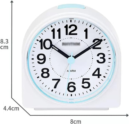 Alarm Clock Beside ﻿ Small Silent Alarm Clock with Night Light, Battery Operated, Desk Clock for Bedroom and Home Decoration Smart Alarm Clock(Blue)