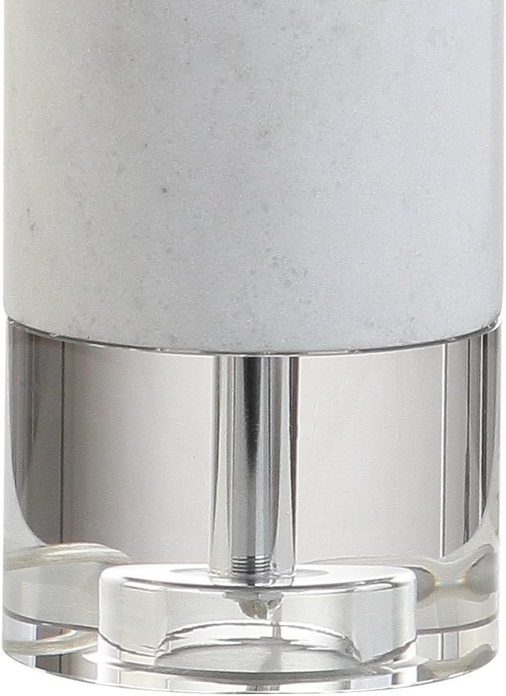 JONATHAN Y JYL5000A Hunter 32" Marble/Crystal LED Table Lamp Contemporary Transitional Bedside Desk Nightstand Lamp for Bedroom Living Room Office College Bookcase LED Bulb Included, White/Clear