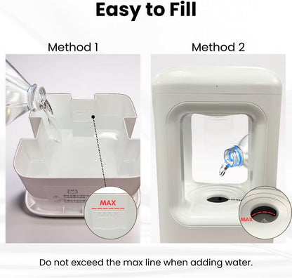 FERMALIFE Anti Gravity Humidifier for Bedroom, Small Cool Mist Ultrasonic Air Humidifier Quiet for Indoor Plant Baby Nursery Adults Kids Large Room Home Office Desk, Mini Water Drop, Easy to Clean