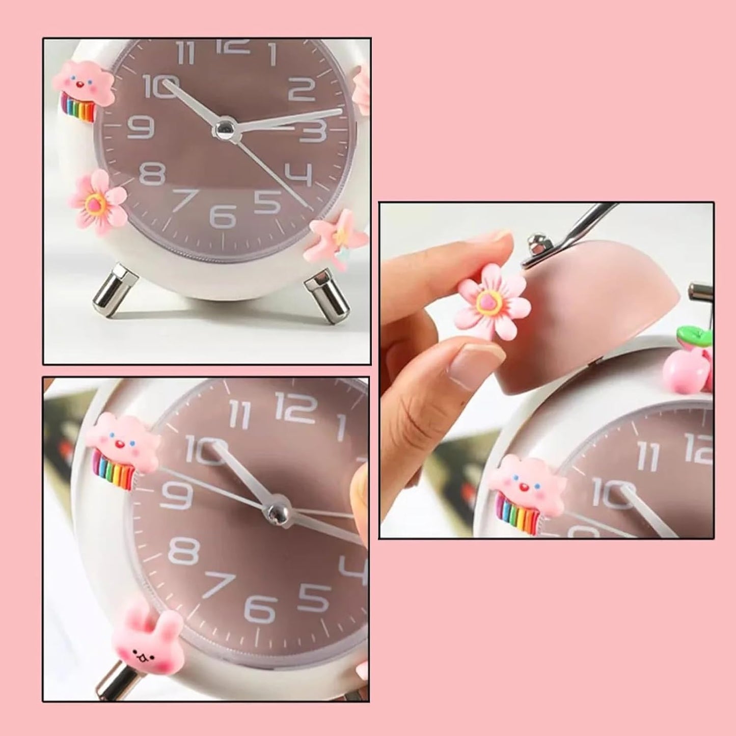 Dawn Alarm Clock for Students Special Alarm Clock Device Cute and Beautiful Small Alarm Clock Smart Alarm Device Silent Bedside Alarm Clock (Blue)