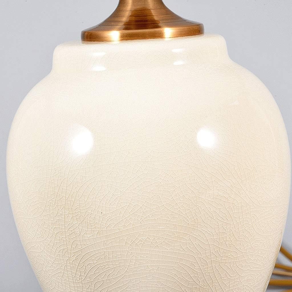 American Retro lamp Bedroom Bedside Creative Home Living Room Simple Modern Adjustable Light Remote Control Ceramic Table(B)