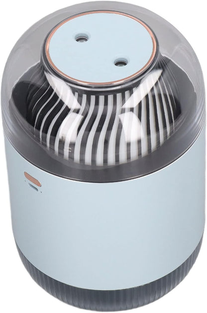 Humidifier 1000ml USB Charging Aromatherapy Diffuser with LED Night Light ABS Double Cool Mist Humidifier for Spa Home Yoga Office (Blue)(Pink)