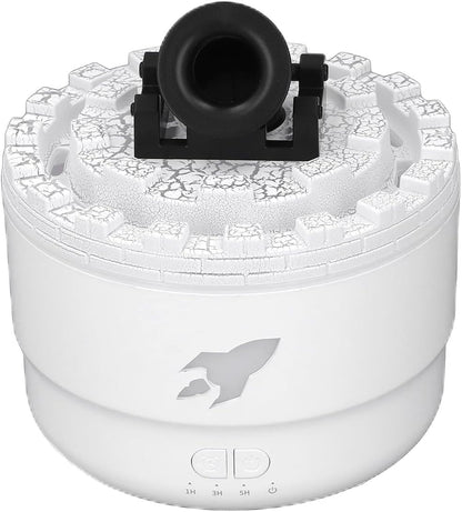 Essential Oil Diffuser Humidifier 200ml Quiet Volcano Cool Mist Humidifier Aromatherapy Diffuser with 7 Colors Light for Bedroom Office (Black)