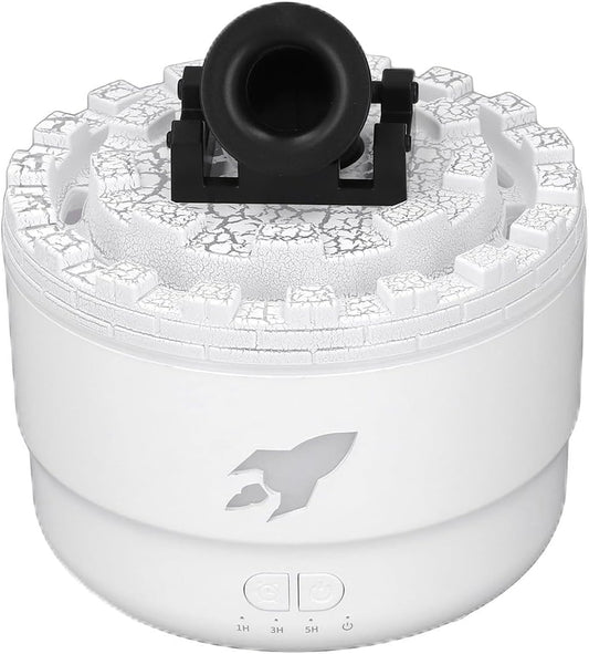 Essential Oil Diffuser Humidifier 200ml Quiet Volcano Cool Mist Humidifier Aromatherapy Diffuser with 7 Colors Light for Bedroom Office (Black)