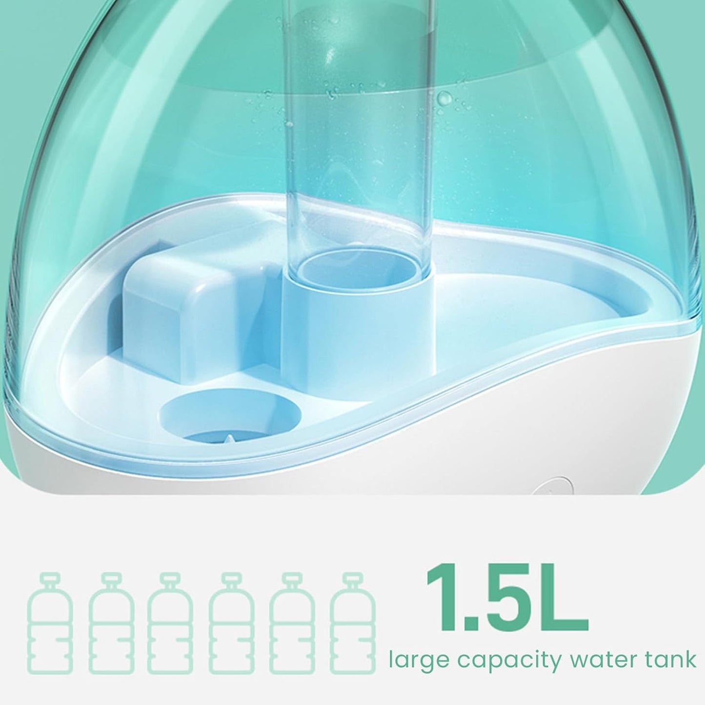 Humidifier Cool Mist Humidifier Air Humidifier Quiet USB Humidifier for Bedroom, Yoga, Office, Plants (Blue)(Blue)