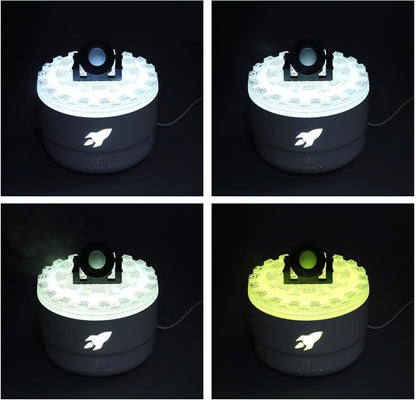 Essential Oil Diffuser Humidifier 200ml Quiet Volcano Cool Mist Humidifier Aromatherapy Diffuser with 7 Colors Light for Bedroom Office (Black)