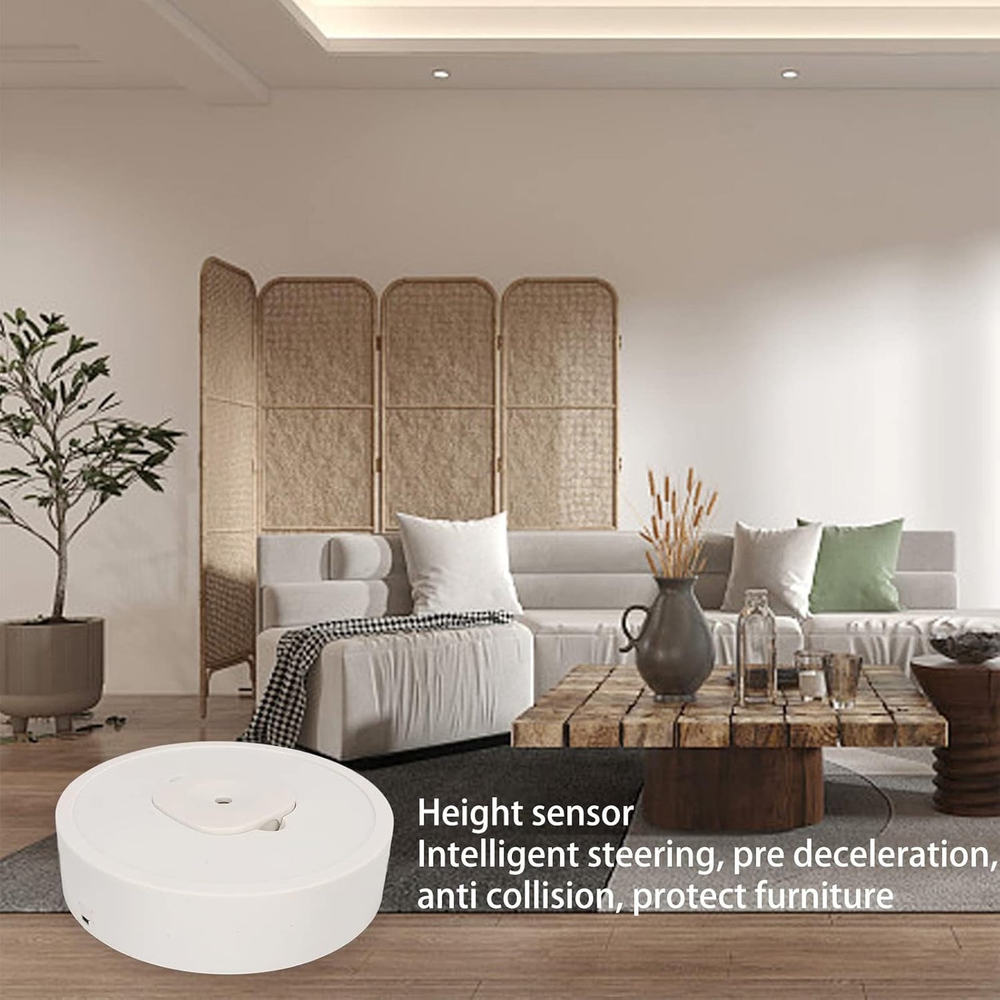 Automatic Humidifiers for Bedroom Large Room, Mobile Humidifier Sweeping Robot Shape Large Fog Volume USB Charging Intelligent Humidifier for Home