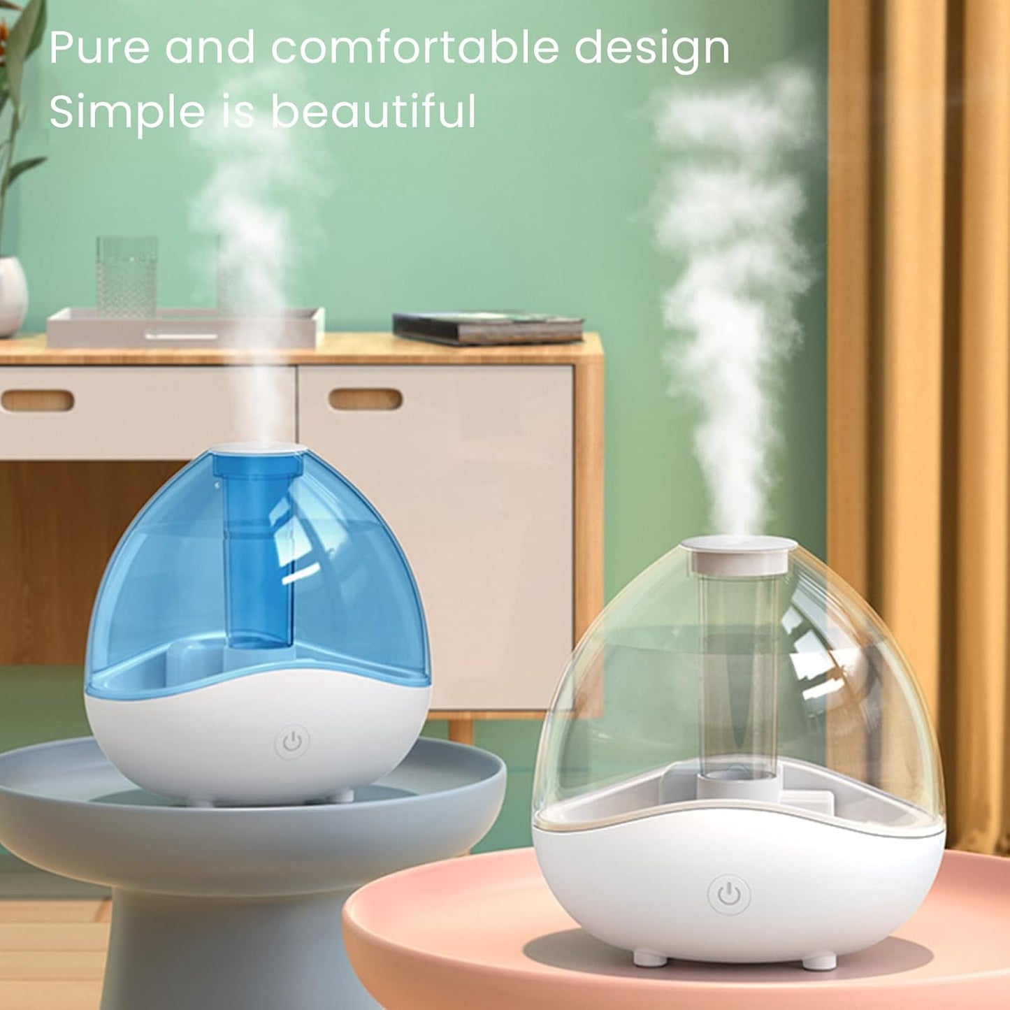 Humidifier Cool Mist Humidifier Air Humidifier Quiet USB Humidifier for Bedroom, Yoga, Office, Plants (Blue)(Blue)