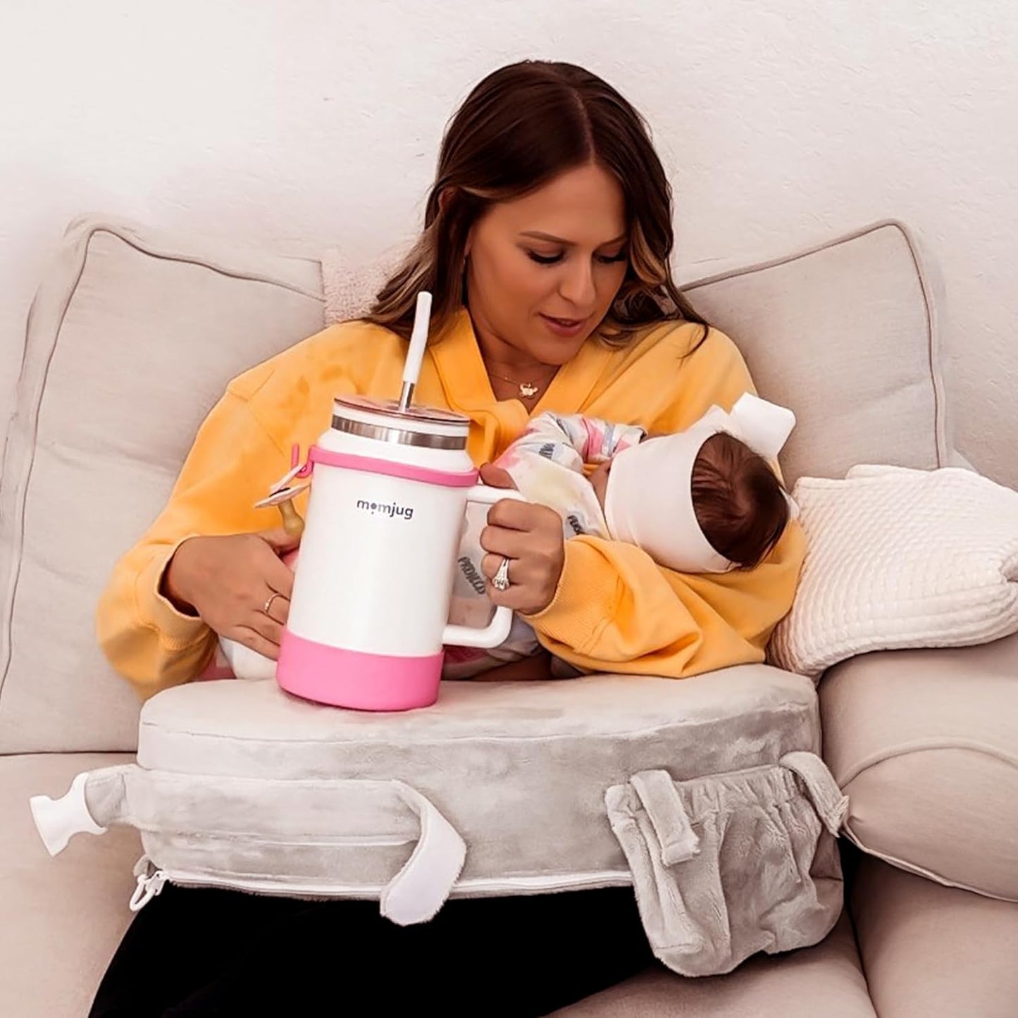 Hydration Water Bottle for Moms 50oz (Without Indicator, White)