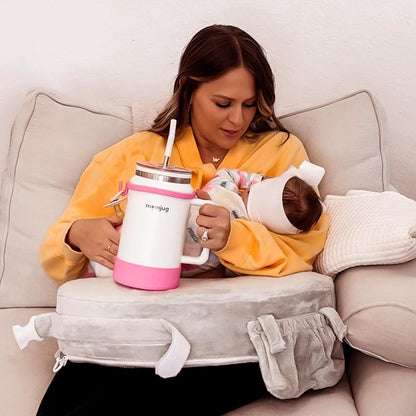 Hydration Water Bottle for Moms 50oz (Without Indicator, White)