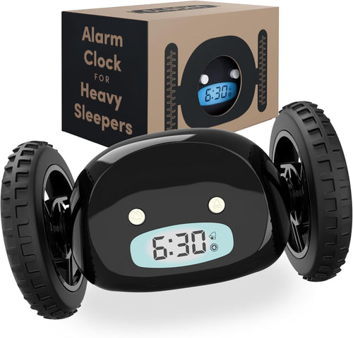 WINDALY Super Loud Rolling Vibration Alarm Clock, Smart Snooze, Easy Setup for Heavy Sleepers, Great Gift for Adults/Teens(Blue)
