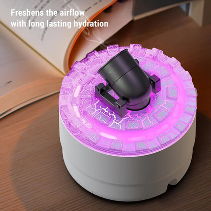 Essential Oil Diffuser Humidifier 200ml Quiet Volcano Cool Mist Humidifier Aromatherapy Diffuser with 7 Colors Light for Bedroom Office (Black)