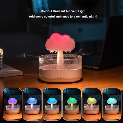 Humidifier for Bedroom And Plants, 200ml Cloud Humidifier with USB LED Lights, Aroma Diffuser, Night Light, Special Design, Multifunctional