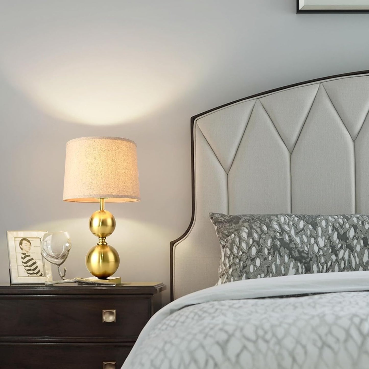 Practical Touch 24.8 Inch Gold Tall Table Lamp, Modern Style Single Table Lamp for Living Room, Bedroom, Nightstand, Bedside, Coffee Table for Living Room and Office