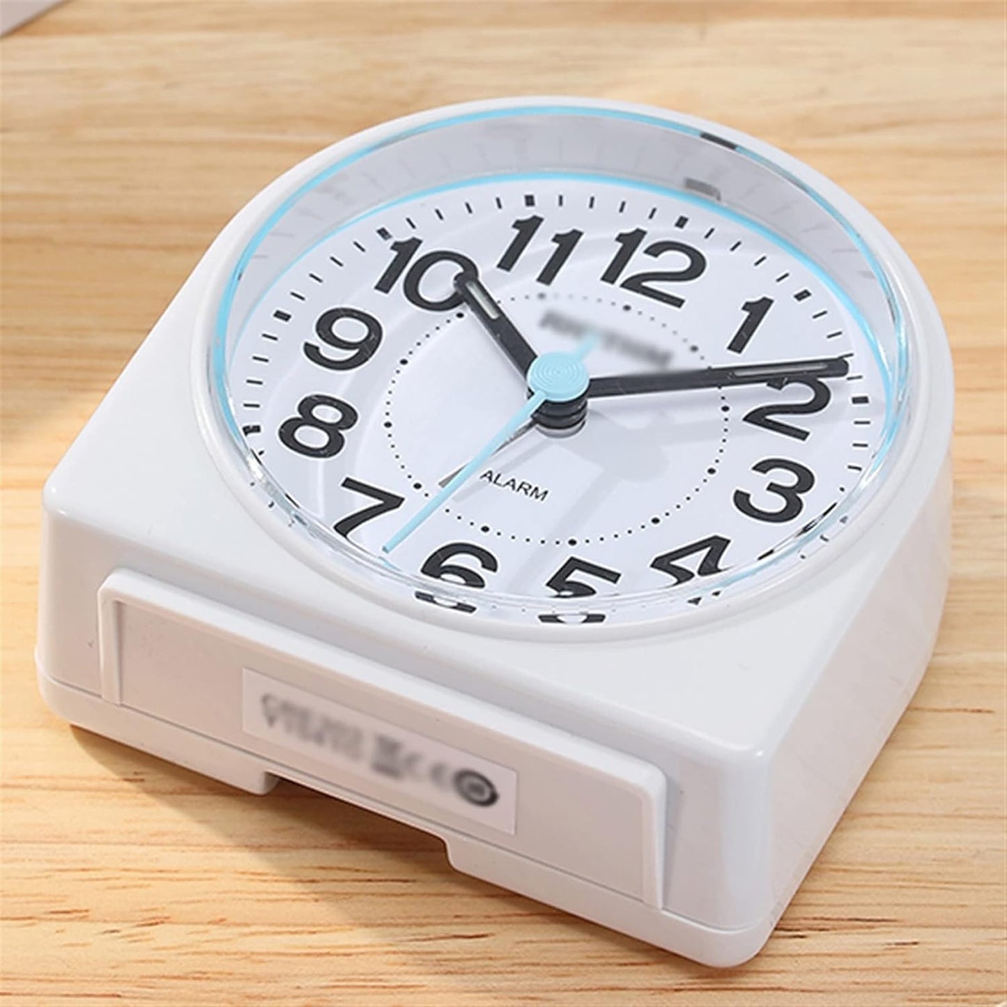 Alarm Clock Beside ﻿ Small Silent Alarm Clock with Night Light, Battery Operated, Desk Clock for Bedroom and Home Decoration Smart Alarm Clock(Blue)